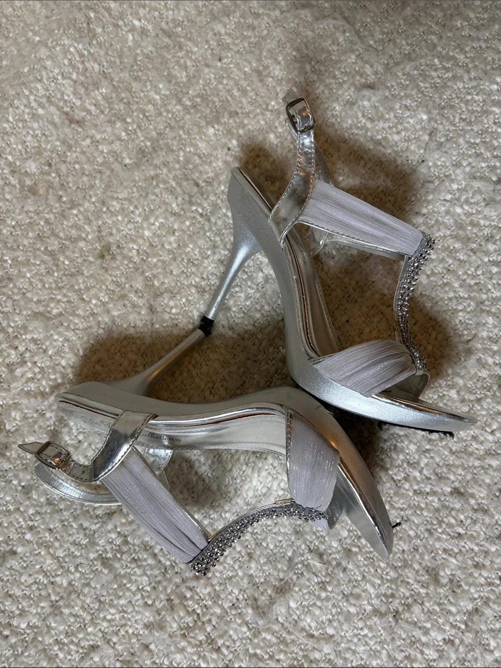 🥂 De Blossom Collection by David’s Bridal Women’s Size 8 Silver Heels